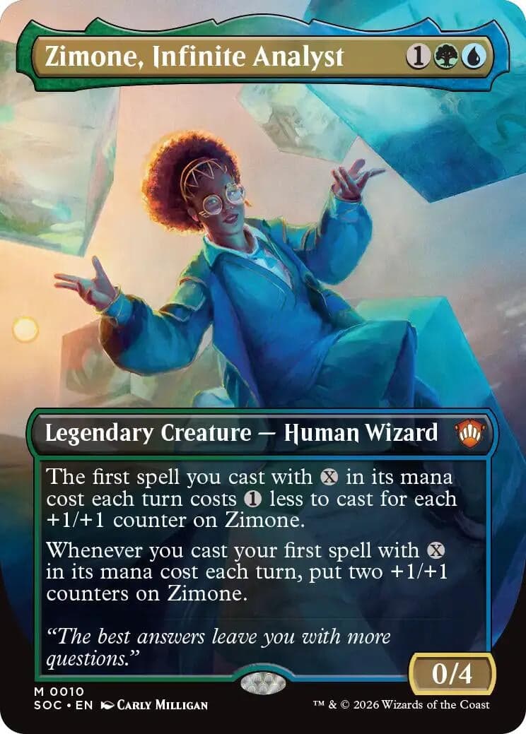 Zimone, Infinite Analyst (Borderless) (10) (Foil) (Commander: Secrets of Strixhaven)