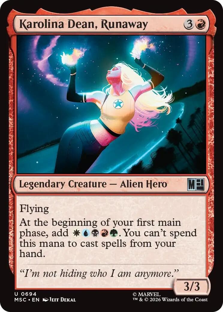 Karolina Dean, Runaway (694) (Foil) (Commander: Marvel Super Heroes) (MSC)