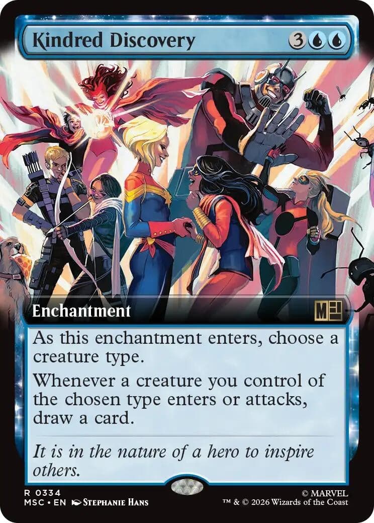 Kindred Discovery (Extended Art) (334) (Foil) (Commander: Marvel Super Heroes) (MSC)