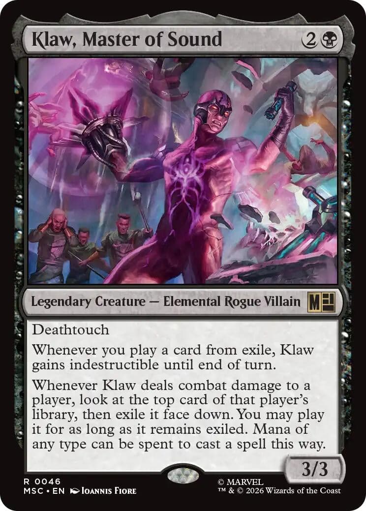 Klaw, Master of Sound (Surge Foil) (46) (Foil) (Commander: Marvel Super Heroes) (MSC)
