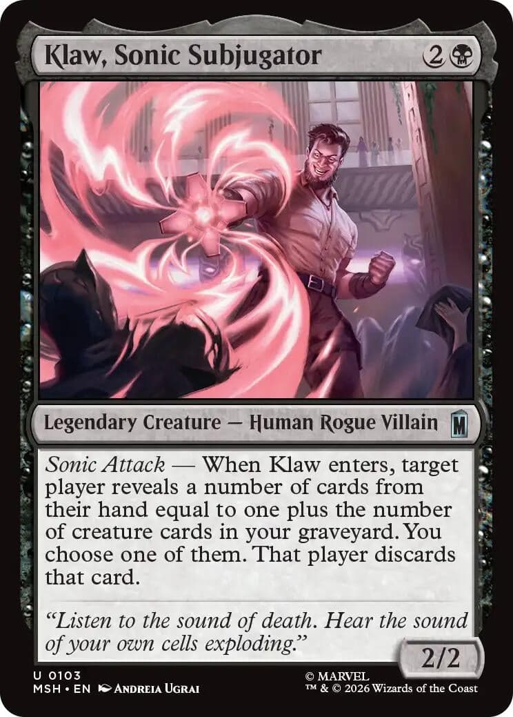 Klaw, Sonic Subjugator (103) (Foil) (Marvel Super Heroes) (MSH)