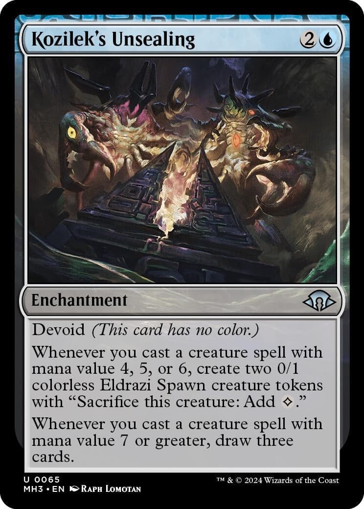 Kozilek's Unsealing (65) (Foil) (Modern Horizons 3)