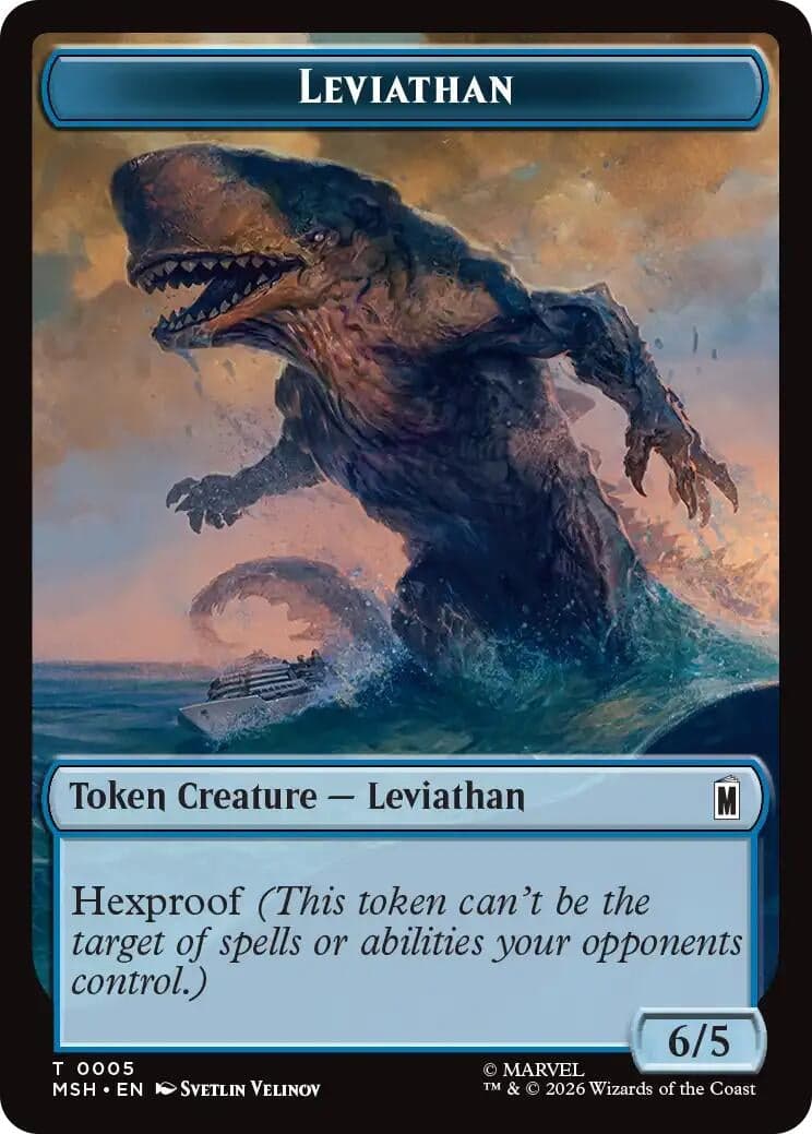 Leviathan // Food Double-Sided Token (005/019) (Foil) (Marvel Super Heroes) (MSH)