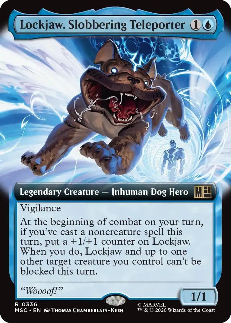 Lockjaw, Slobbering Teleporter (Extended Art) (336) (Foil) (Commander: Marvel Super Heroes) (MSC)
