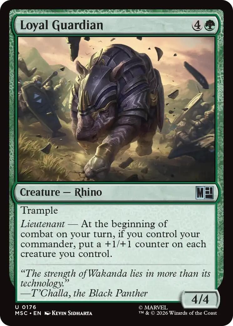 Loyal Guardian (Surge Foil) (176) (Foil) (Commander: Marvel Super Heroes) (MSC)
