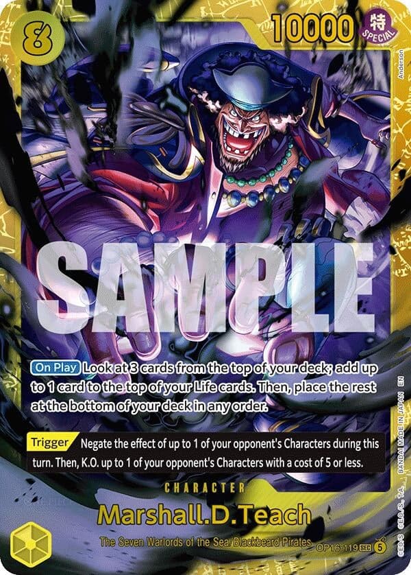 Marshall.D.Teach (119) (OP16-119) (Foil) (The Time of Battle)