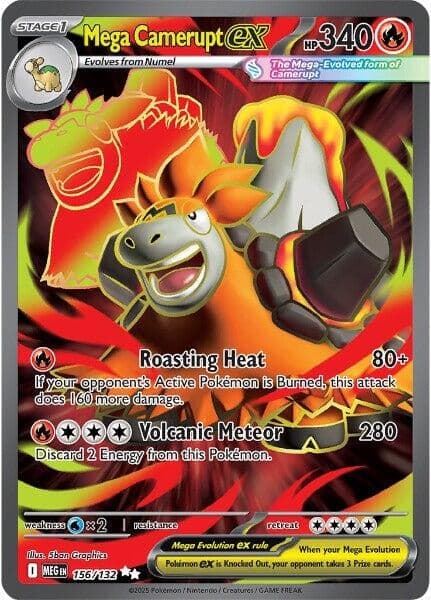 Mega Camerupt ex (156/132) (ME01: Mega Evolution)